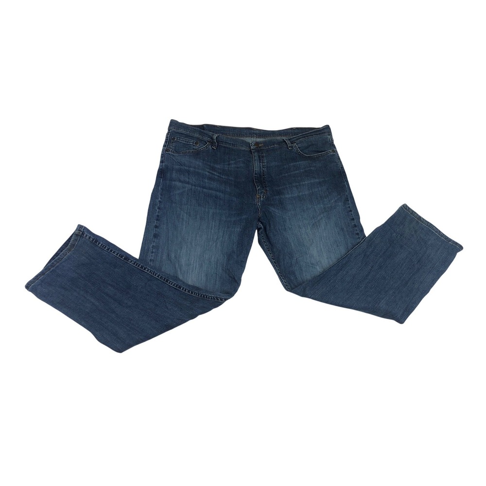 Wrangler‎ Mens Jeans Dark Wash Straight Leg Size 42x29 Cotton Blend Workwear